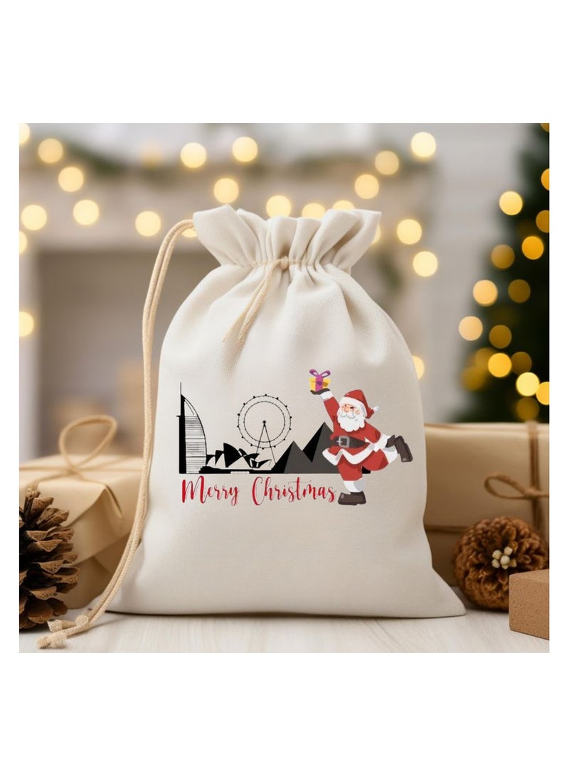PRINTSHOP4ME Christmas Santa Drawstring Bags With Christmas Design-Durable Sports Backpack For Kids,Great For School And Everyday Use,Lightweight For Everyday Use - Image 2
