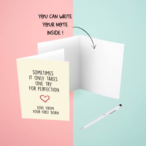 Cheerin Funny Fathers Day Card with Envelope - Hilarious Birthday Cards for Dad from Daughter, Son, Wife - Anniversary Notecard Gift for Husband, Papa, Granddad - Happy Bday Cards 5x8 Inch - Image 2