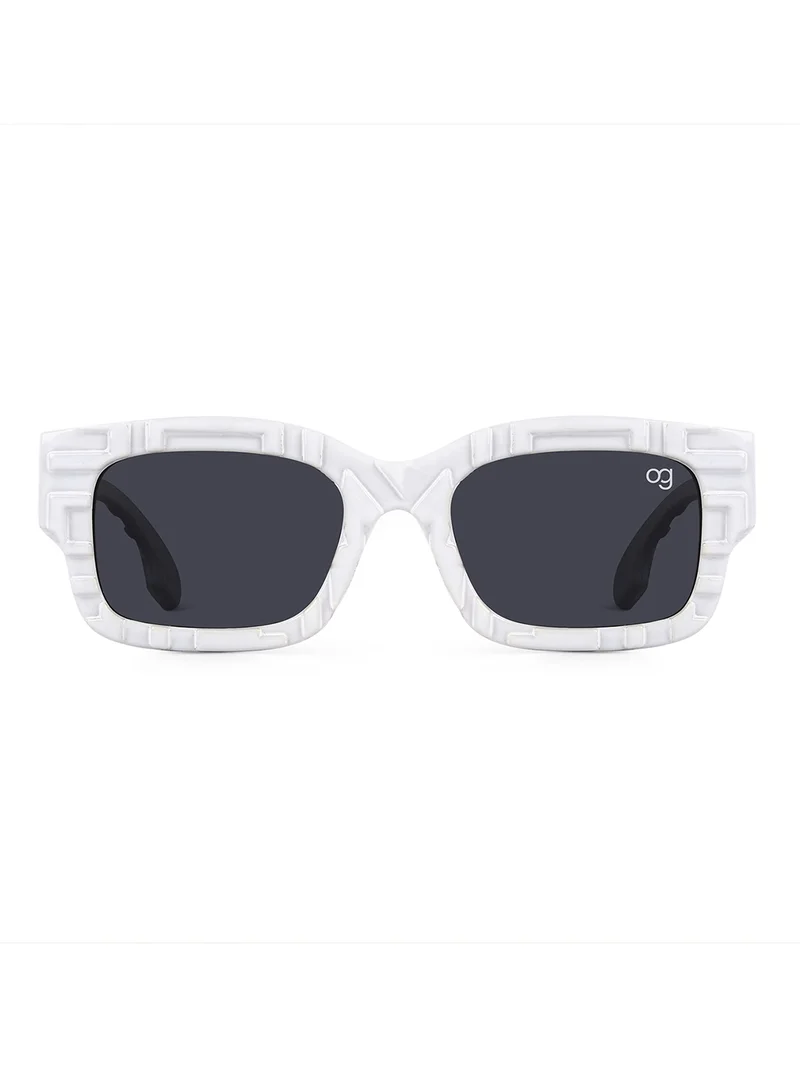 Woggles Stylish White kids Rectangle Kids Sunglasses