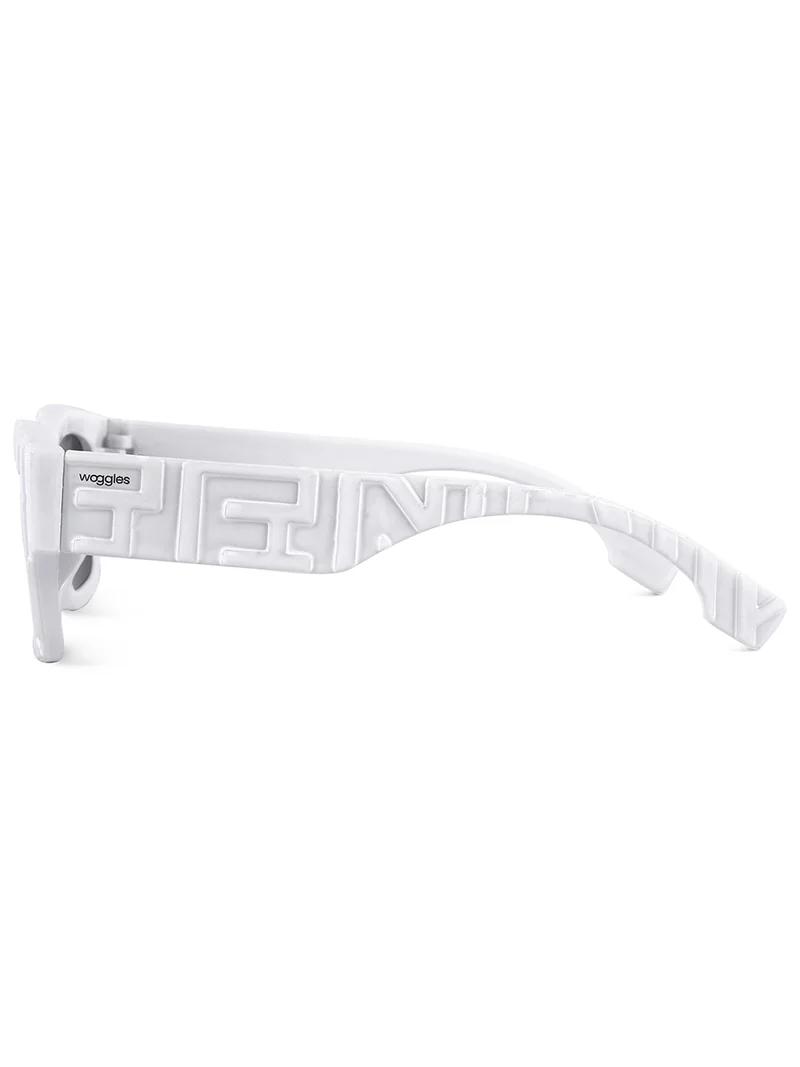 Woggles Stylish White kids Rectangle Kids Sunglasses