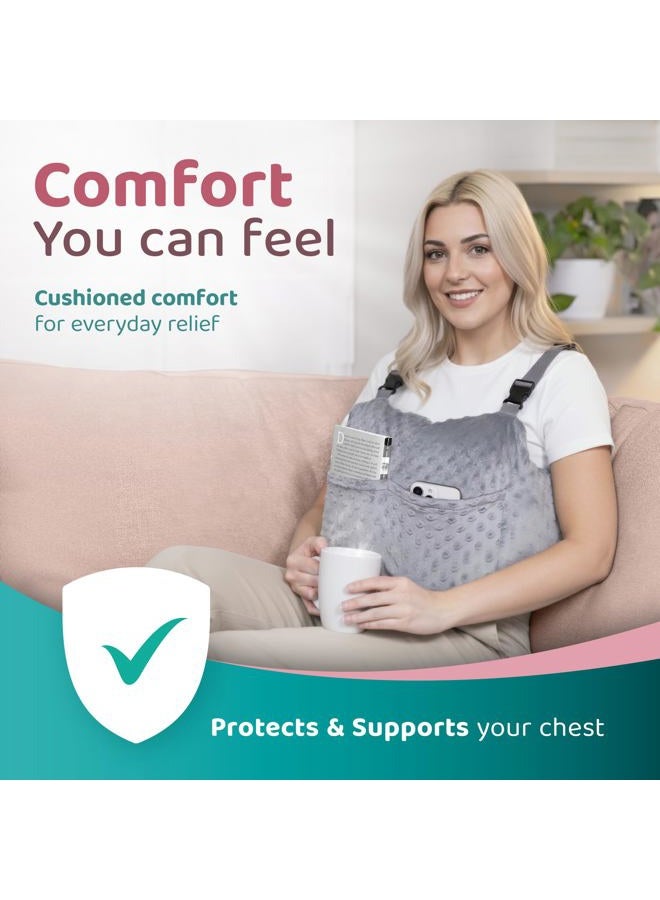 Zomaple Mastectomy Pillow Heart Press-Post Surgery Pillow, Breast Pillow for After Heart Surgery Recovery, Double Mastectomy, Breast Reduction & Augmentation Patients-Premium Bundle with two Breast Gel Packs - Image 3