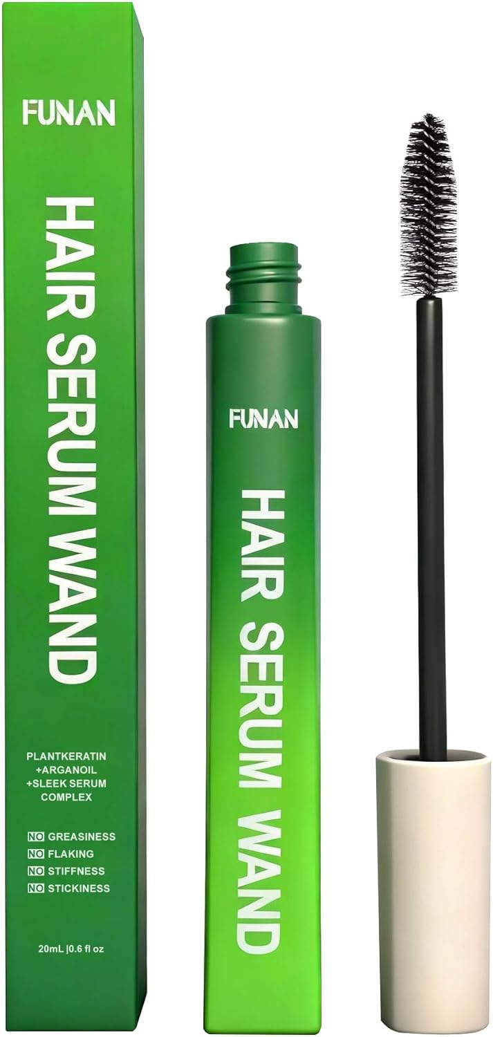 FUNAN Hair Serum Wand for Frizz and Flyaways Tame Flyaways Smooth Frizz Style Edges Hair MSerum Baby HairsSleek Shine Tamer Slicking Lightweight Hair MultiUse Hair Stick 20ml