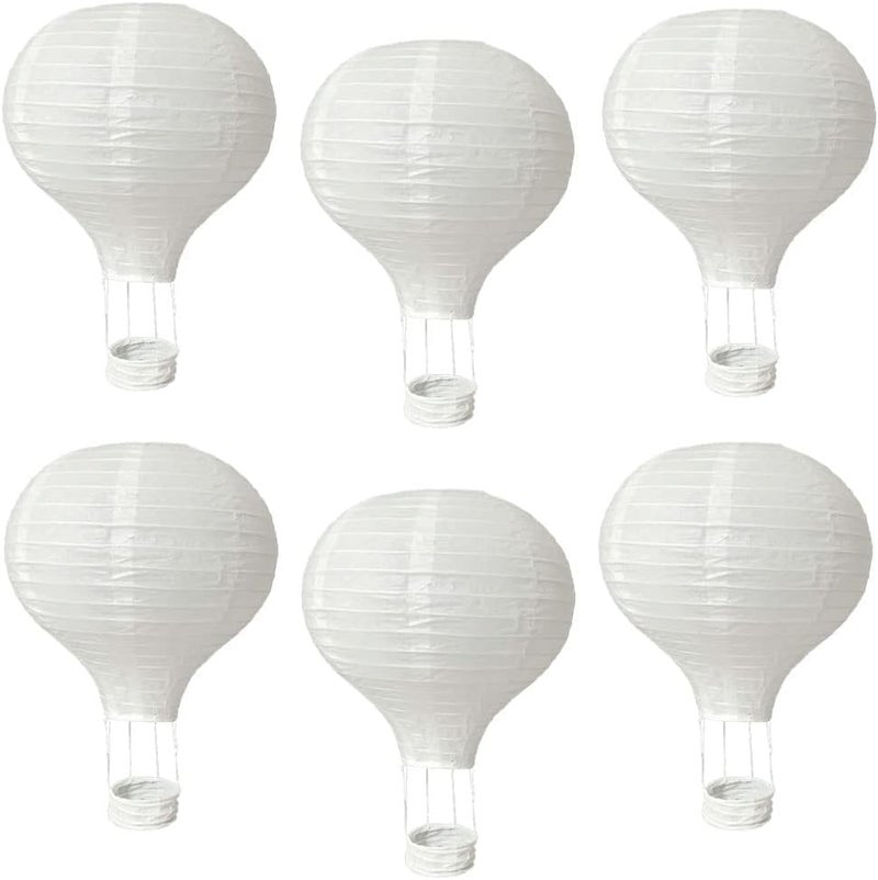 Metany 6 Packs 12Inch White Paper Lanterns Decorative ChineseJapanese Hanging Round Paper Lanterns Lamp for Birthday Wedding Christmas Xmas Bridal Home Decor Party Decoration hot air balloon - Image 3