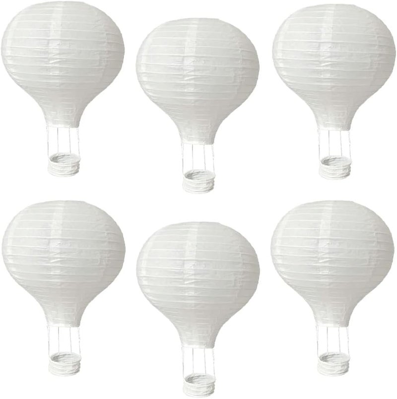 Metany 6 Packs 12Inch White Paper Lanterns Decorative ChineseJapanese Hanging Round Paper Lanterns Lamp for Birthday Wedding Christmas Xmas Bridal Home Decor Party Decoration hot air balloon - Image 2