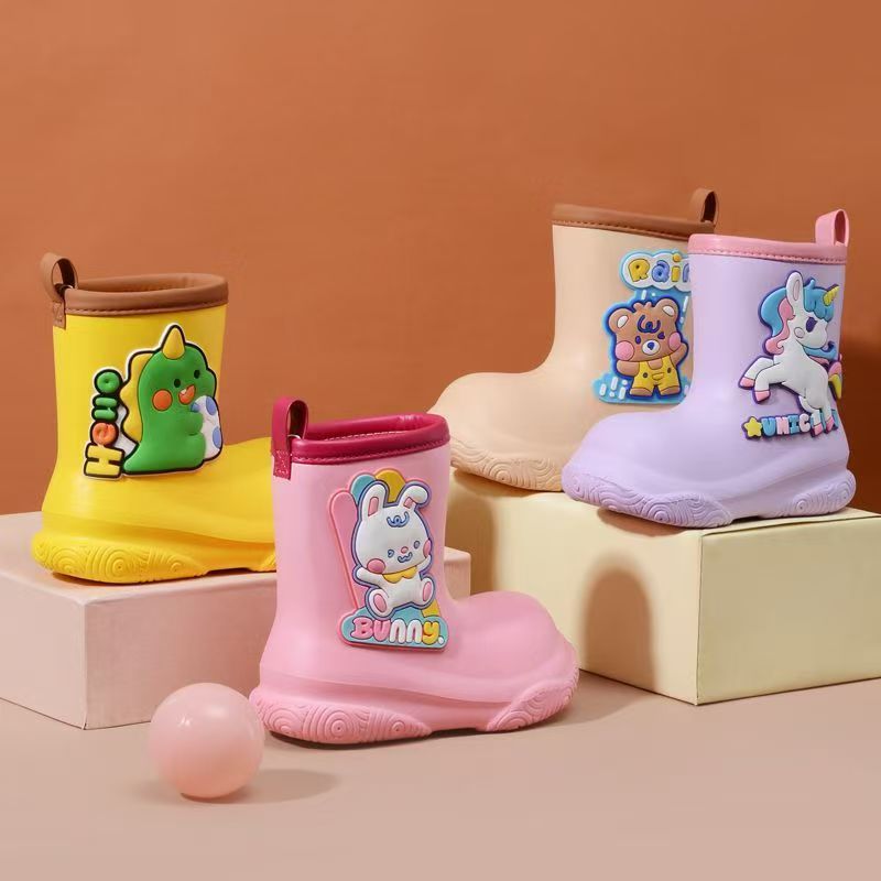 Eva Children'S Rain Boots Boys And Girls Baby Water Shoes Cartoon Outwear Students Waterproof Shoes Non-Slip Water Boots Soft Bottom Rain Boots - Image 2