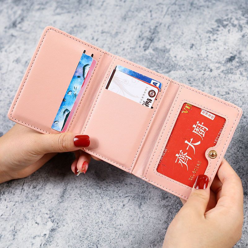 Multifunctional Solid Color PU Leather Wallet, RFID Blocking Design Portable Daily Storage Purse for Cards Cash Coin Business Use - Image 3