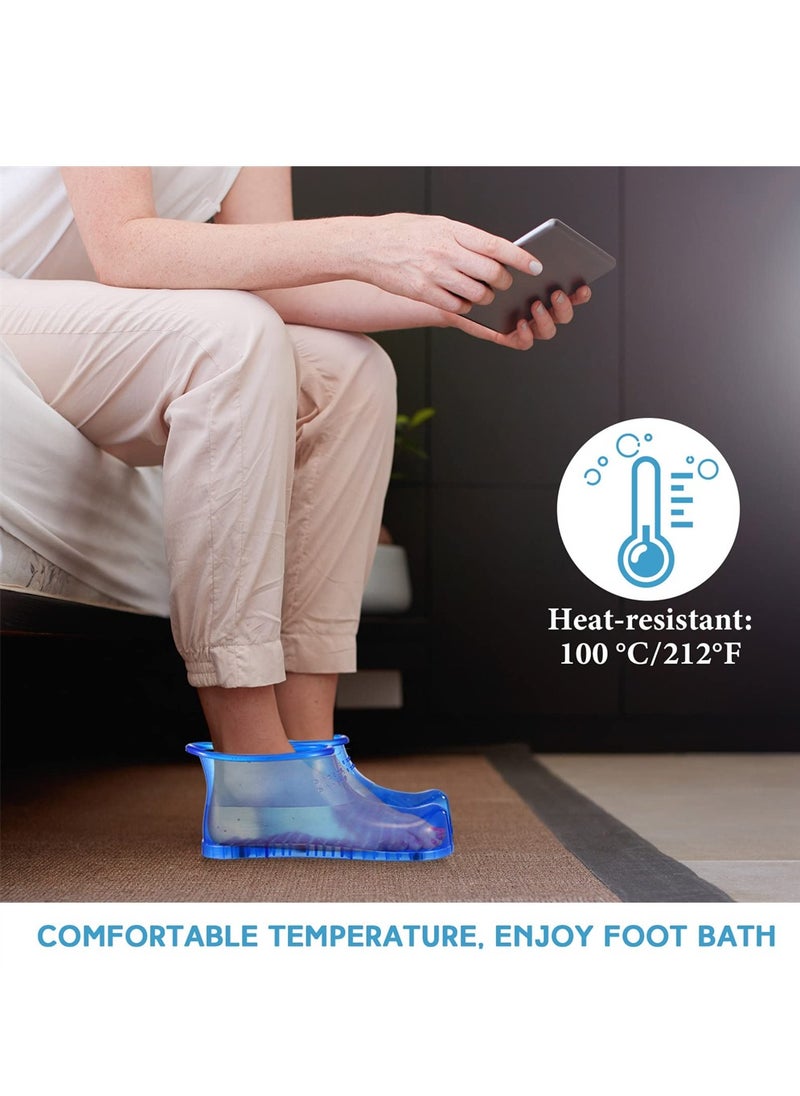 Generic - Portable Foot Spa Boots for Relaxation and Blood Circulation Home Use Thermal Massage Soak Shoes in Blue - Image 1