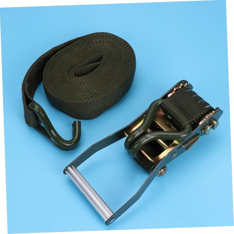 Heavy Duty Ratchet Tie Down Straps 2500X6X5CM Olive Green for Cargo Motorcycle ATV Transport - Image 3