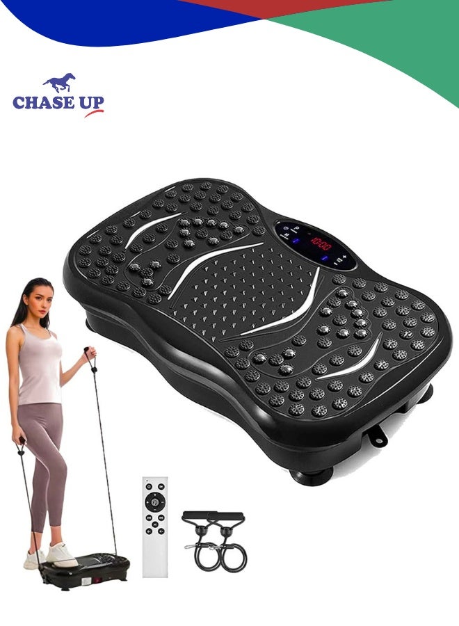 Chase Up Vibration Plate Exercise Machine Vibration Platform for Weight Loss Body Shaping Fat Burning Home Fitness Equipment Lymphatic Drainage Balance Training Leg Arm Core Workout Gym Use - Image 1
