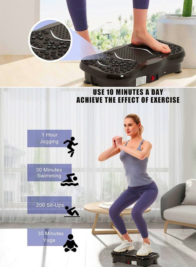 Chase Up Vibration Plate Exercise Machine Vibration Platform for Weight Loss Body Shaping Fat Burning Home Fitness Equipment Lymphatic Drainage Balance Training Leg Arm Core Workout Gym Use - Image 2