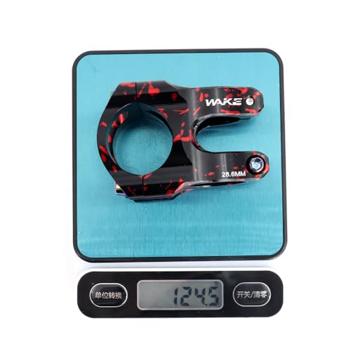 CYSKY Bike Stem Handlebar 31.8 Length 35mm, Short MTB Stem Handlebar Riser Ultra-Light CNC Aluminum Alloy 31.8mm Handle Bar Clamp for Mountain Bike, Road Bike (Black+Red) - Image 3