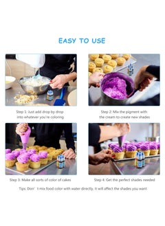Jelife Food Coloring Gel Cake Decorating Set - 10 Colors Gel Based Flavorless Edible Food Color Dye Vibrant Concentrated Neon Icing Colors for Kids Baking Macaron Frosting Fondant Cookie (6ml/Bottles)  - Image 5