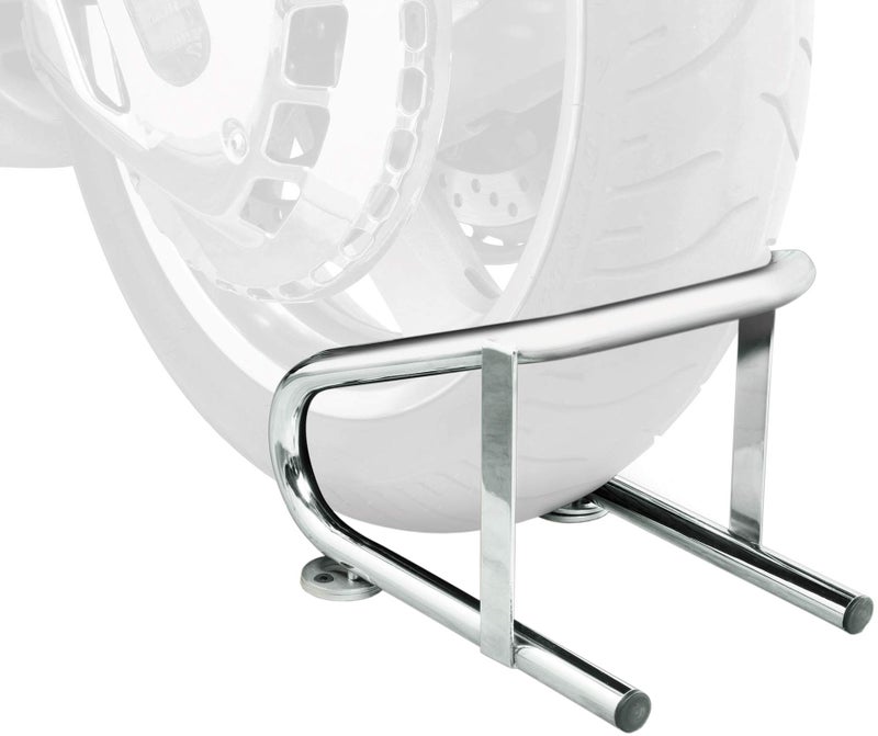 Raider 19-610 Deluxe Chrome 5-3/4" Wide Wheel Chock for Motorcycles, Mopeds, Trailers - Image 1
