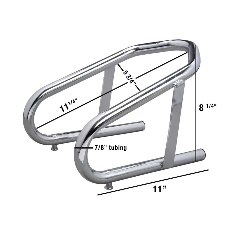 Raider 19-610 Deluxe Chrome 5-3/4" Wide Wheel Chock for Motorcycles, Mopeds, Trailers - Image 2