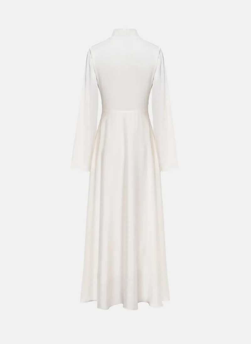 Lichi Floor-length maxi dress with wrap effect