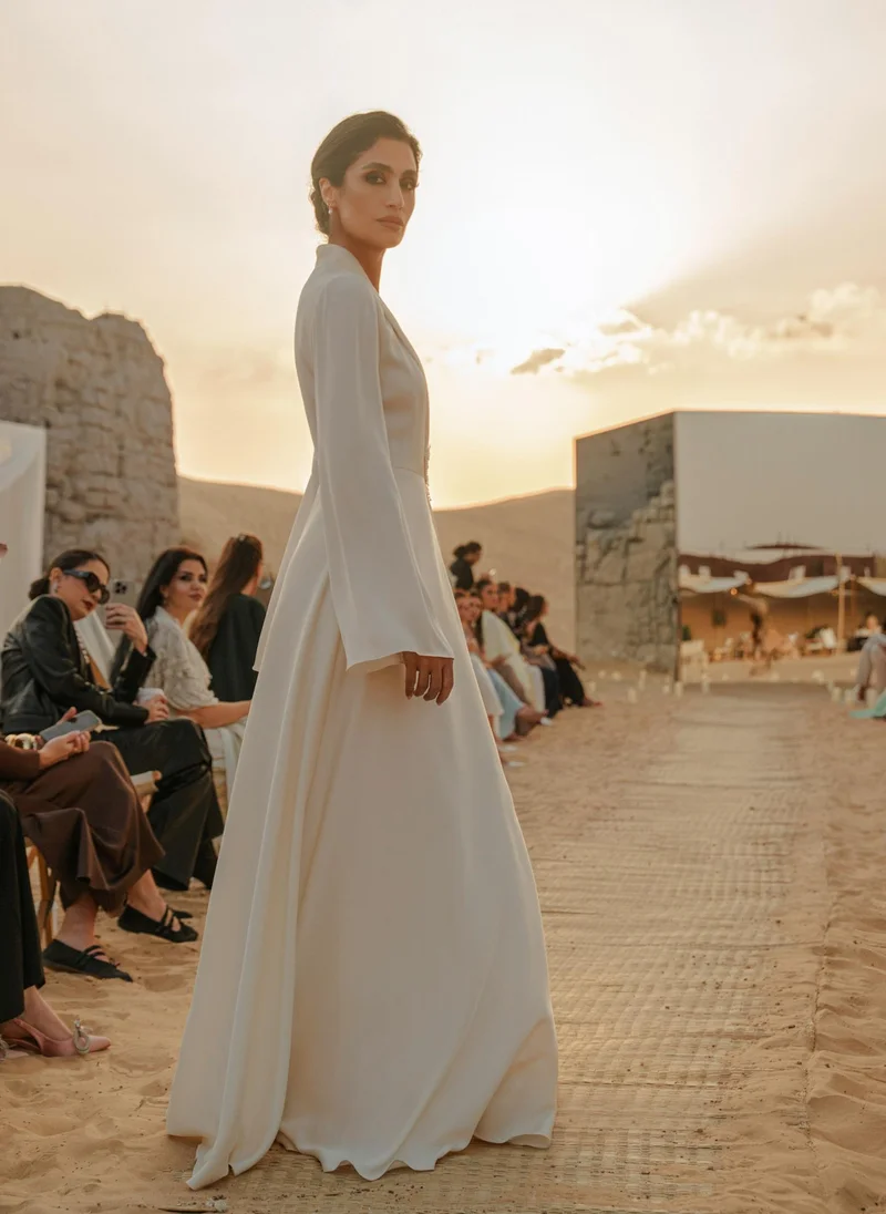 Lichi Floor-length maxi dress with wrap effect