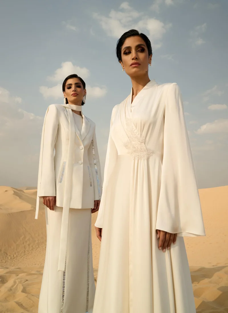 Lichi Floor-length maxi dress with wrap effect