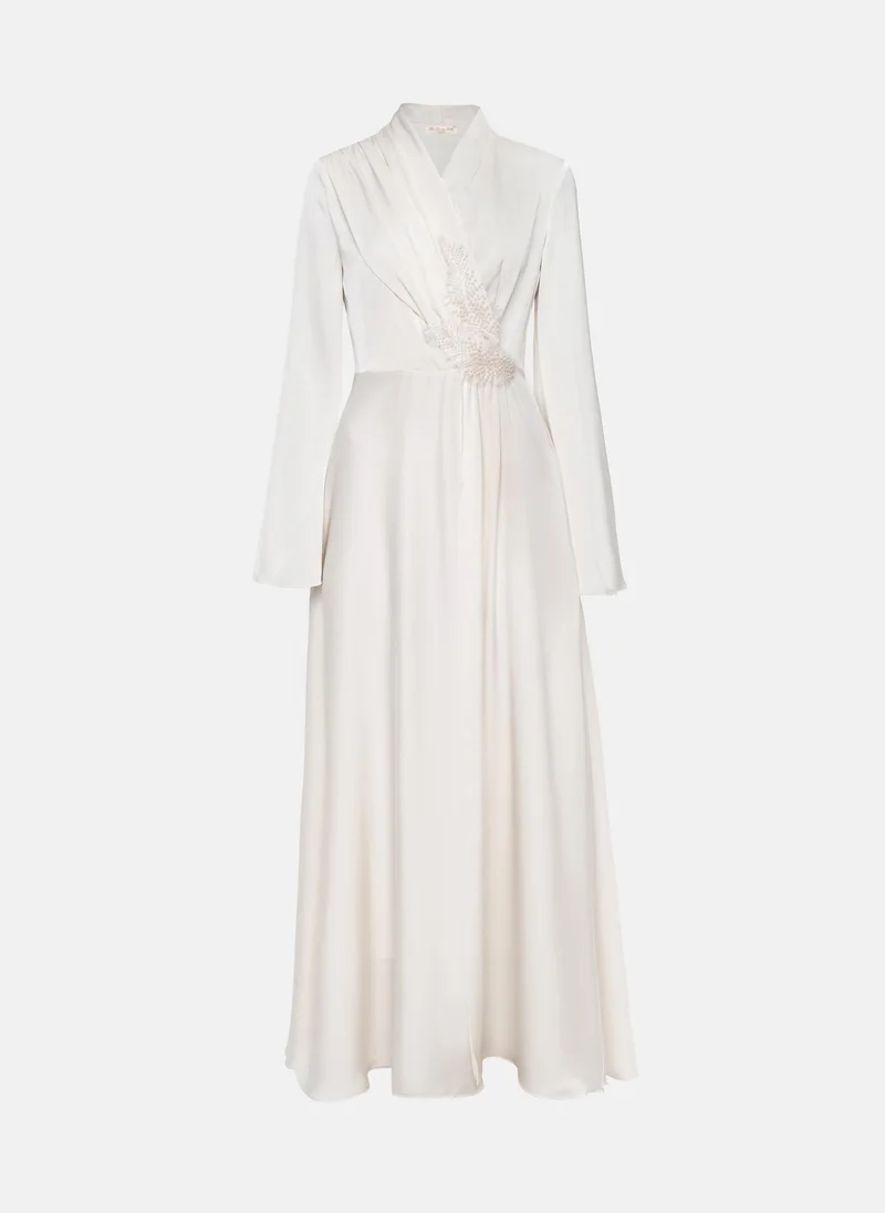 Lichi Floor-length maxi dress with wrap effect