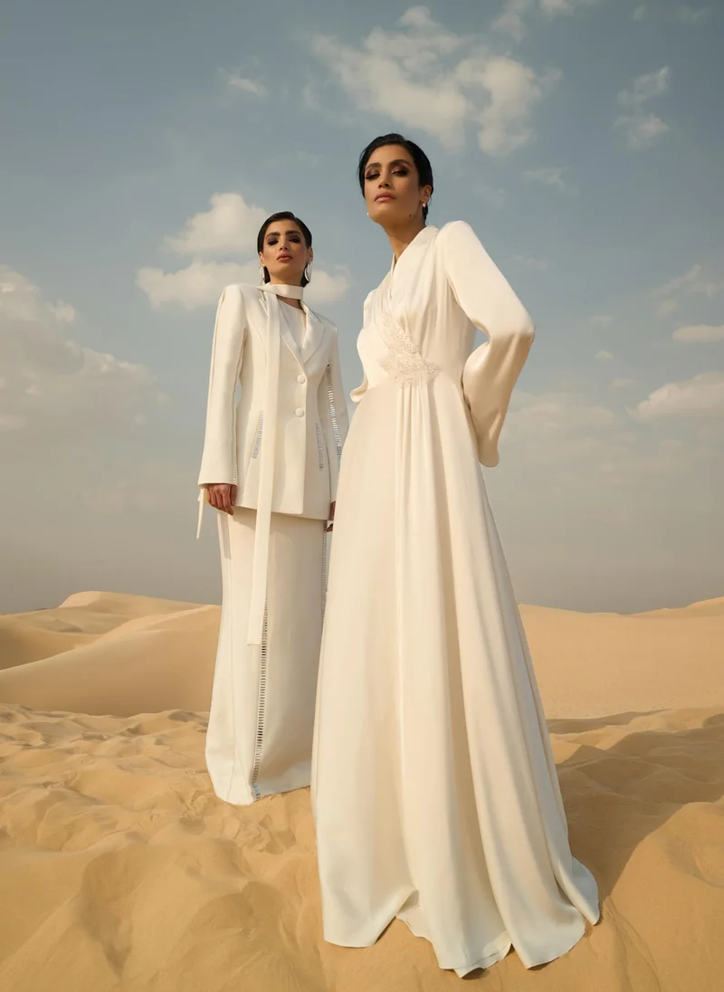 Lichi Floor-length maxi dress with wrap effect