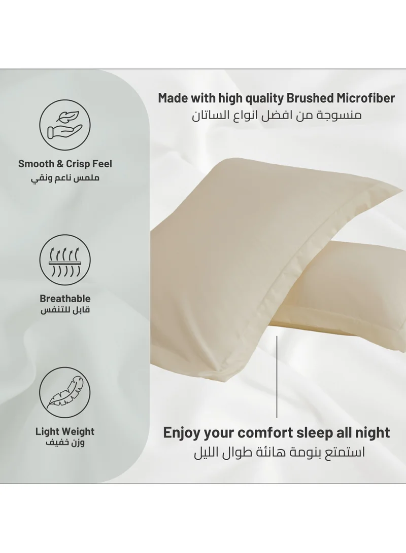 Donetella Standard Pillowcase Set of 2, Size 50x75 cm, Ultra Soft Brushed Microfiber, Envelope Closure, Durable, Wrinkle & Fade Resistant Pillow Covers