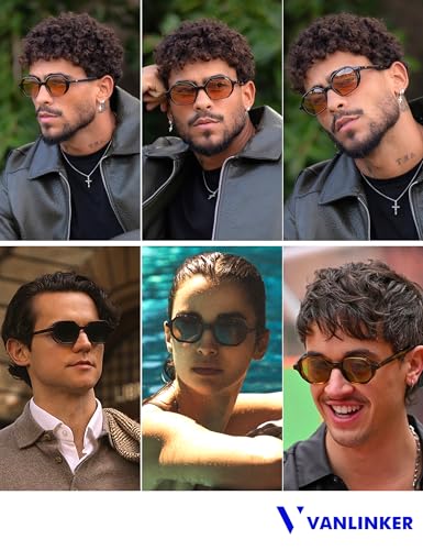 VANLINKER Hexagon Square Polarized Sunglasses for Women Men Retro Cute Octagon Shades VL9913BrownTortoise - Image 3
