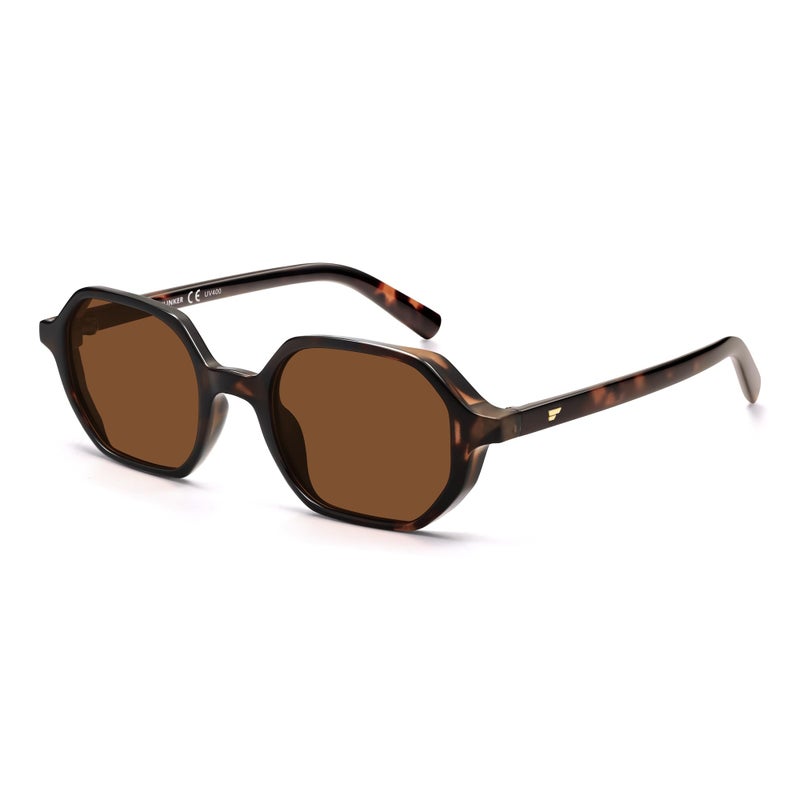 VANLINKER Hexagon Square Polarized Sunglasses for Women Men Retro Cute Octagon Shades VL9913BrownTortoise - Image 2
