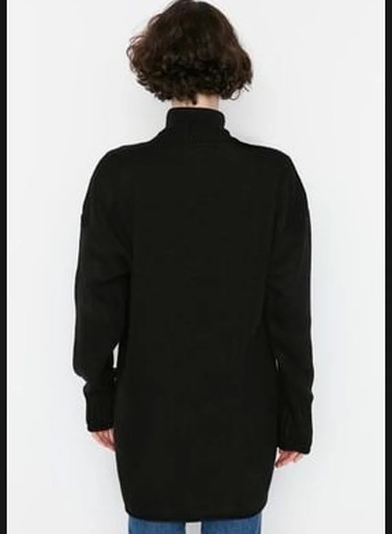 trendyol Black Button Close Knitwear Cardigan TCTAW23HI00001