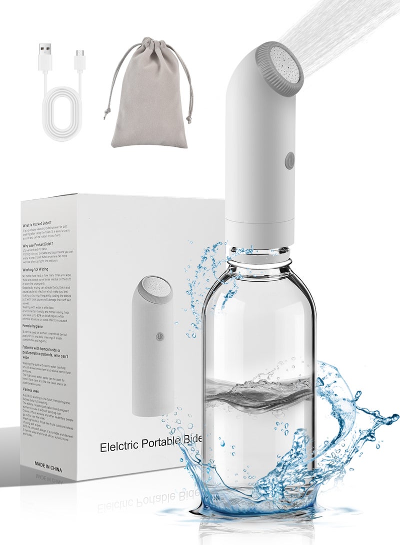 Necomi Portable Bidet for Travel, Travel Bidet, Electric Mini Bidet Sprayer Portable Travel Shattaf (Bidet) for Traveling, Camping, Desert Trips, Airplanes, Trains & Personal Hygiene - Image 1