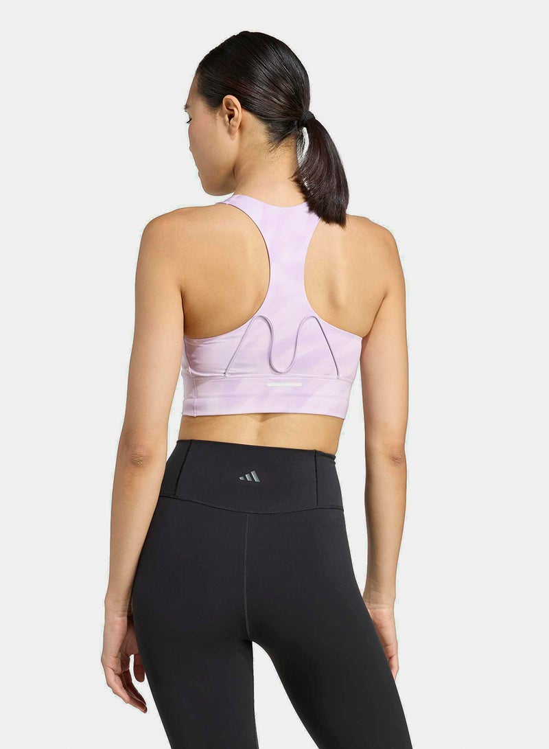 Adidas Run Pocket Medium Support Allover Print Bra - Image 4