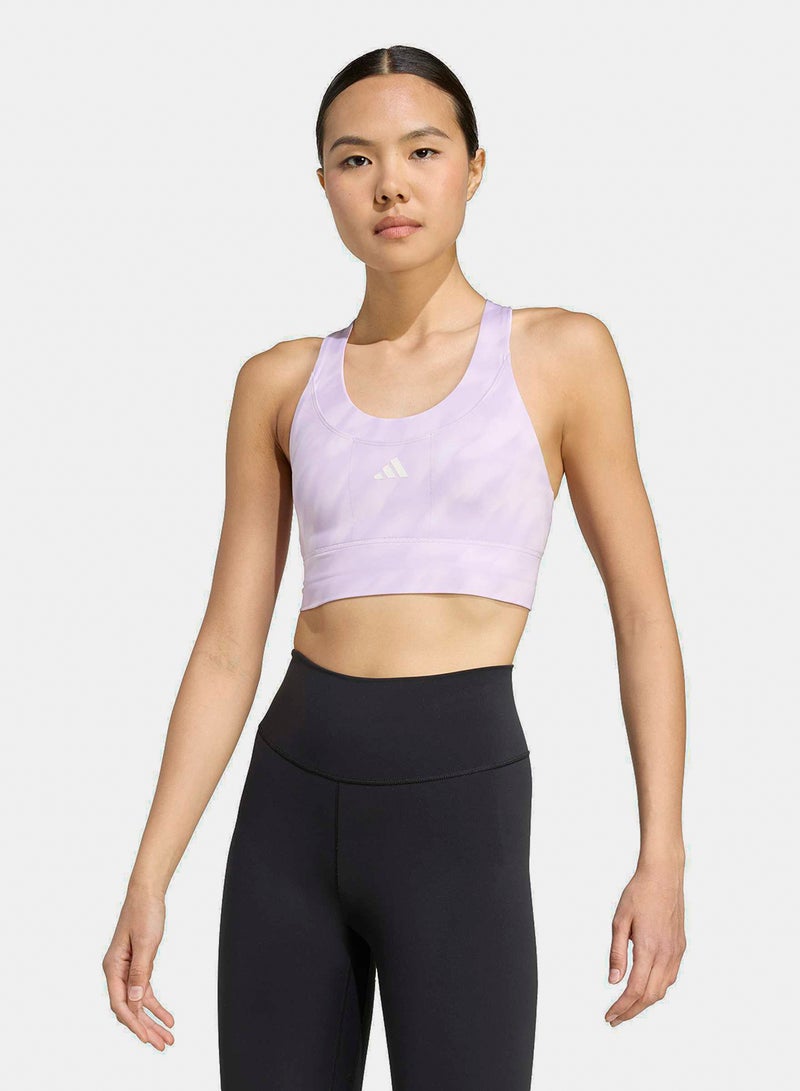 Adidas Run Pocket Medium Support Allover Print Bra - Image 3