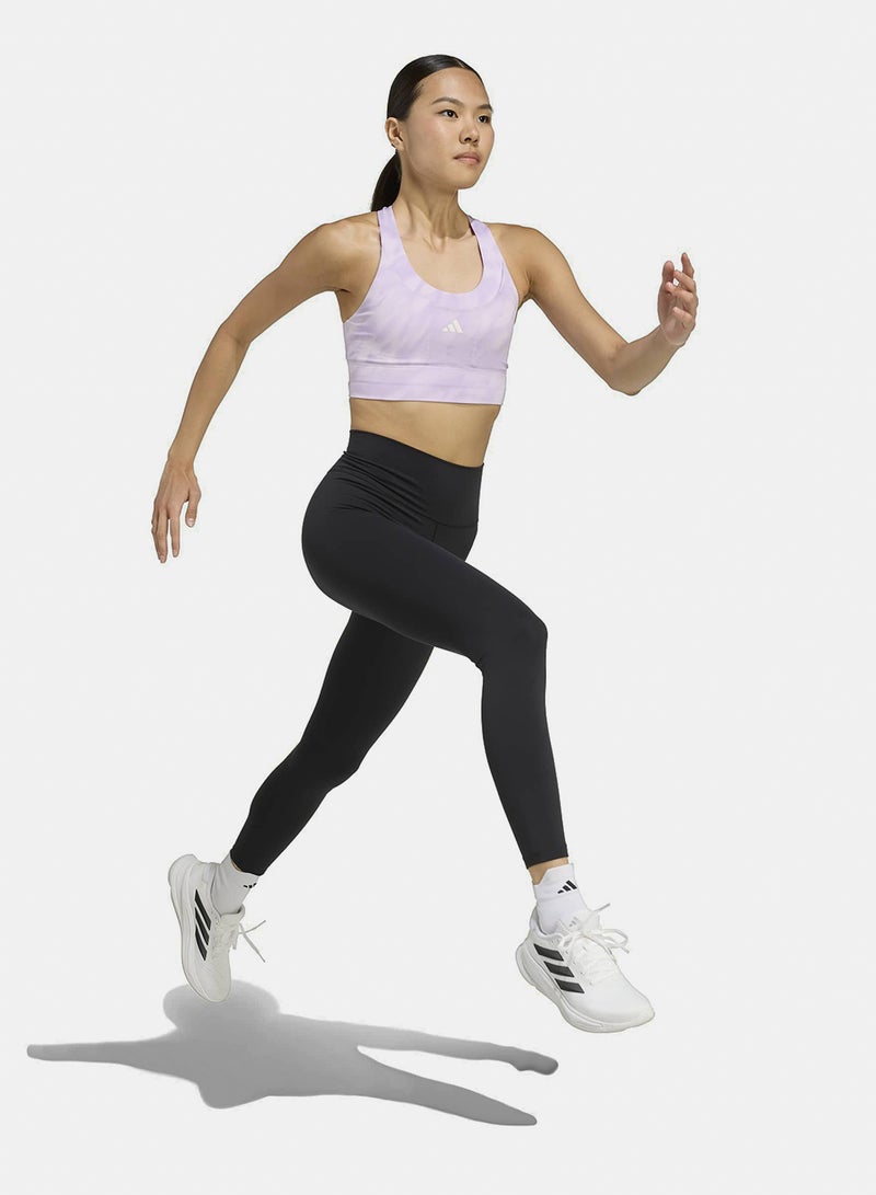 Adidas Run Pocket Medium Support Allover Print Bra - Image 5