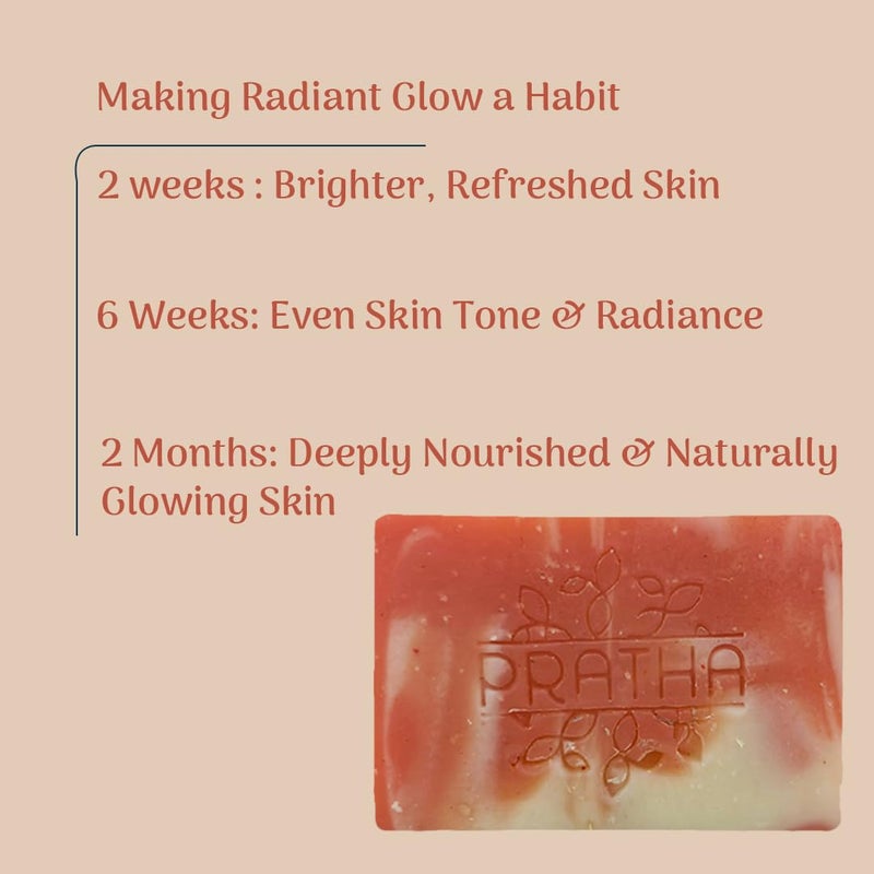 Pratha Radiant Glow Bathing Bar, Niacinamide & Probiotic, Face & Body Soap, 100g - Image 3