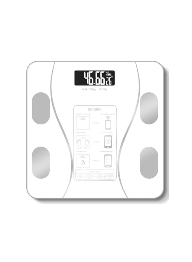 PROMASS Smart Weight Scale, Body Fat Scale, Bluetooth Smart Body Weight Scale, Wireless Digital Bathroom Scale with Smartphone App (White) - Image 1
