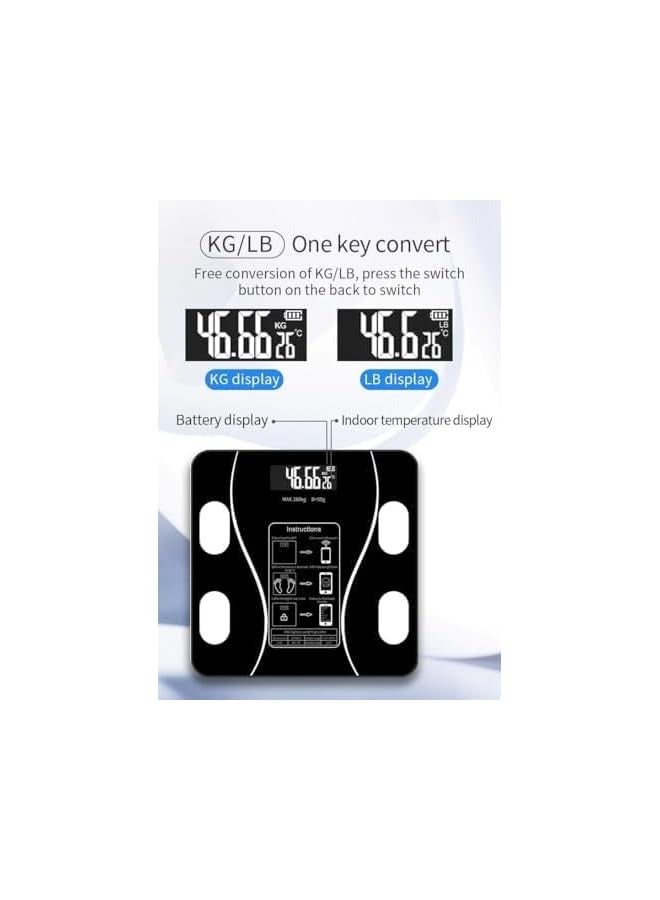 PROMASS Smart Weight Scale, Body Fat Scale, Bluetooth Smart Body Weight Scale, Wireless Digital Bathroom Scale with Smartphone App (White) - Image 5