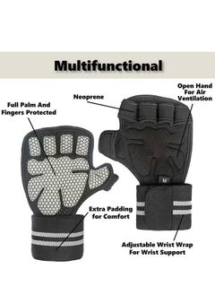 ATRJSZ Workout & Weight Lifting Gloves for Men & Women Exercise, Non-Slip Grip Gloves with Wrist Support, Lightweight, Breathable, Training Hand Gloves and Ideal for Home Gym - Gym Accessories.  - Image 2