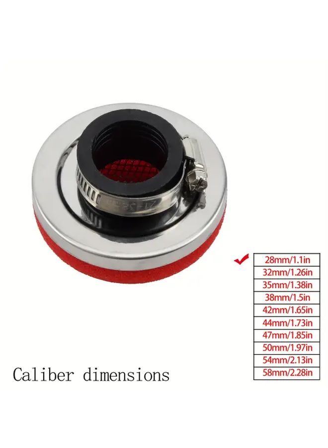 Universal Motorcycle Air Filter 50mm Red Round Sponge Element For Dirt Bikes - Image 3