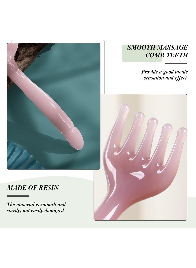 جيوستوس مشطان للتدليك، مشط غوا شا لرفع الوجه، أدوات تدليك يدوية، مدلك الراتنج، مناسب للوجه والرقبة والخصر وما إلى ذلك. - Image 2