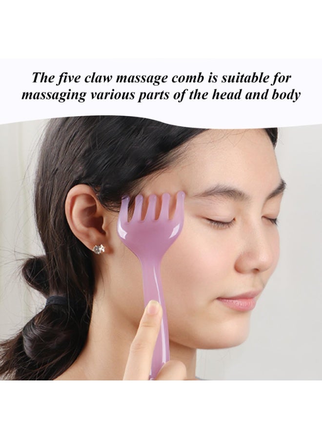 جيوستوس مشطان للتدليك، مشط غوا شا لرفع الوجه، أدوات تدليك يدوية، مدلك الراتنج، مناسب للوجه والرقبة والخصر وما إلى ذلك. - Image 4