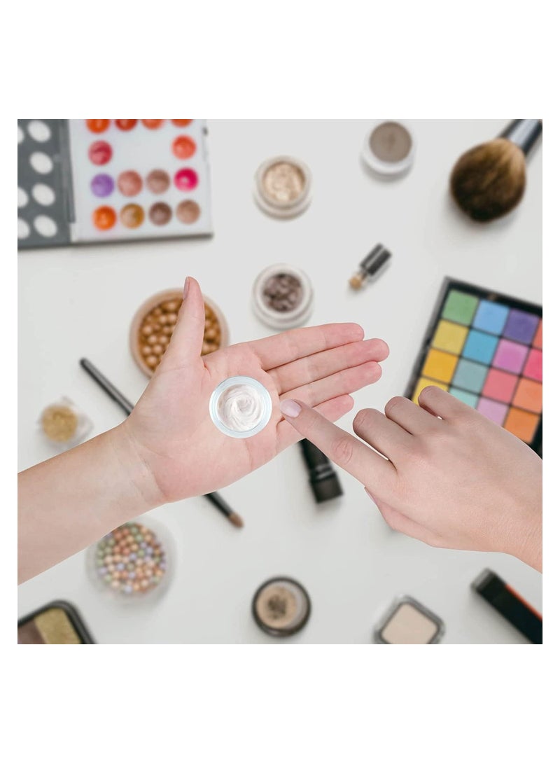 30 Pcs BPA Free Clear Acrylic Round Jars - Ideal Tiny Makeup Sample Containers with Lids for Cosmetics, Lotion, Cream, Beads, Eye Shadow (10g / 10ml) - Image 2