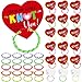 PullCrease 100 Pack Valentine Knot Bracelets with Card Student Valentine Gifts from Teacher Bulk Kids Friendship Bracelets Will Knot Be The Same Without You Classroom Exchange Cards for Party Favors - Image 2