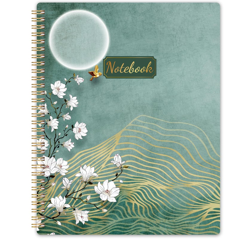 Shoparr Spiral Notebook/Journal - Notebook, 8.5" x 11", Notebooks Journal for Work, 160 Pages, Journals for Women, Notebooks College Ruled Journals for Writing, with Premium Paper & Back Pocket, Moon Design - Image 1