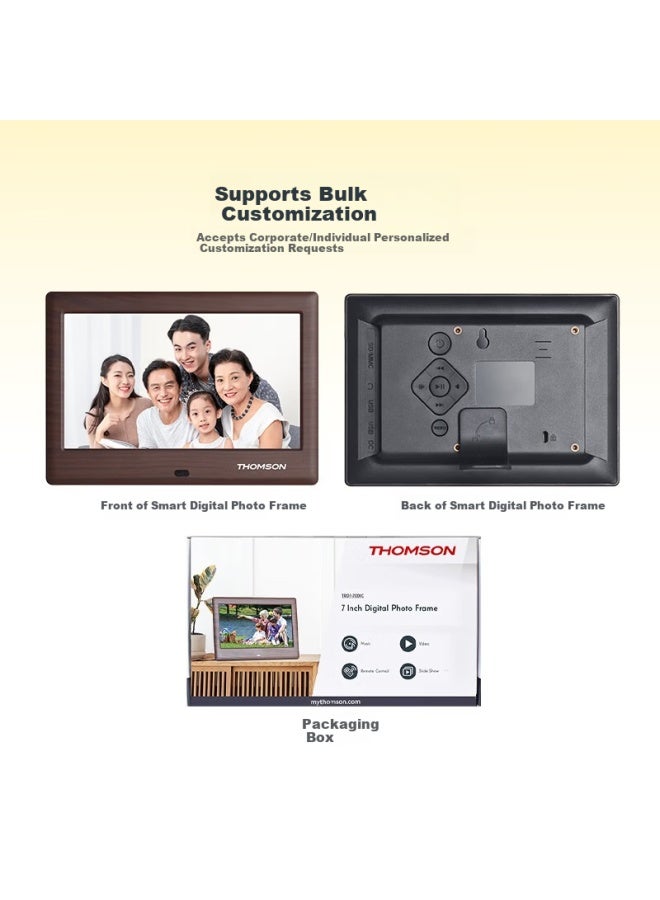 Thomson 7-inch Digital Photo Frame Hd Display Touchscreen Video And Photo Player Corporate Gift Birthday Present 7001c - Image 3
