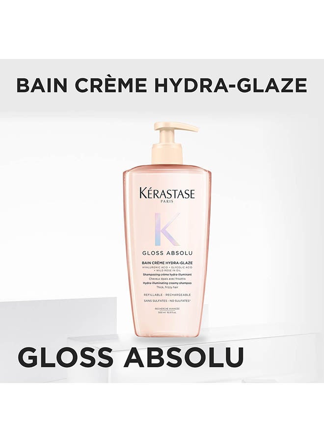 KERASTASE زجاجة شامبو قابلة لإعادة التعبئة من جلوس أبسولو باين كريم هيدرا-غلاز للشعر الكثيف المجعد - Image 2