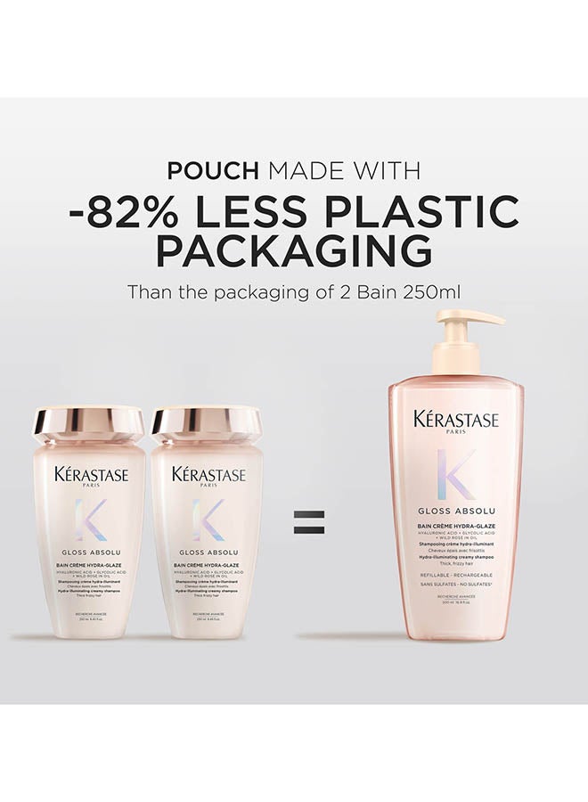 KERASTASE زجاجة شامبو قابلة لإعادة التعبئة من جلوس أبسولو باين كريم هيدرا-غلاز للشعر الكثيف المجعد - Image 4