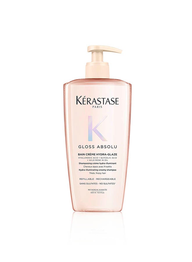 KERASTASE زجاجة شامبو قابلة لإعادة التعبئة من جلوس أبسولو باين كريم هيدرا-غلاز للشعر الكثيف المجعد - Image 1