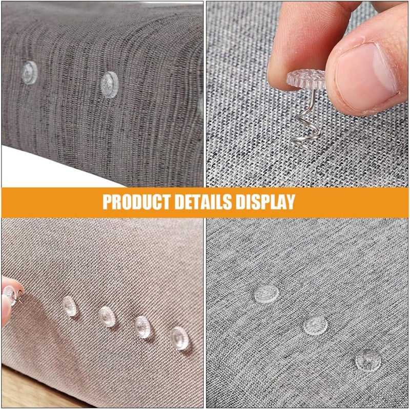 Homoyoyo 100pcs Stainless Steel Spiral Sofa Pins Upholstery Twist Bed Skirt Fasteners Decorative Furniture Pins for Slipcovers and Couch Bedding Accessories - Image 3