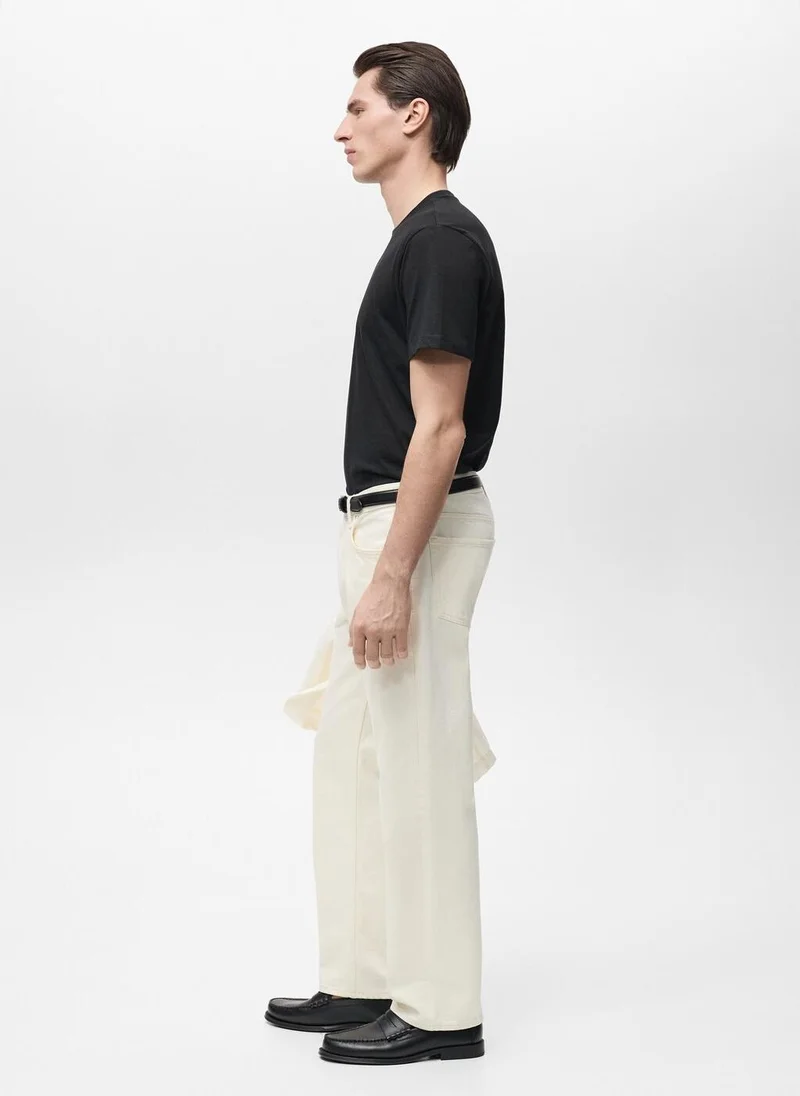 Mango Man 100% Cotton Slim-Fit T-Shirt