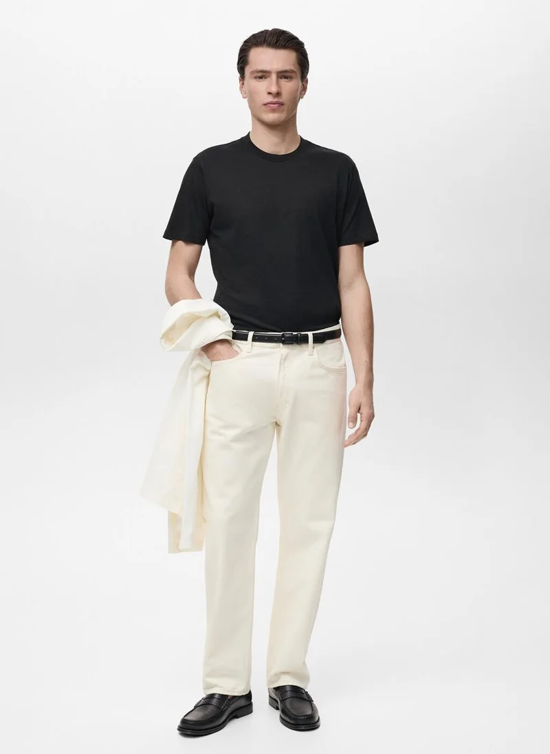 Mango Man 100% Cotton Slim-Fit T-Shirt