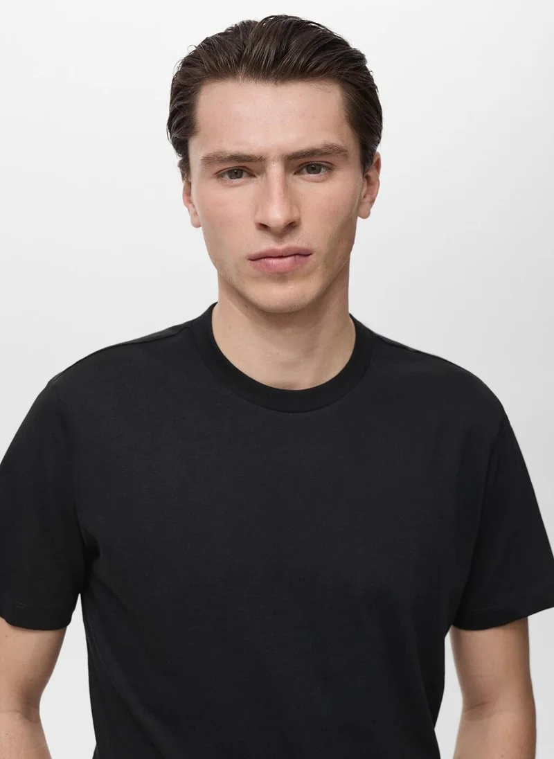 Mango Man 100% Cotton Slim-Fit T-Shirt