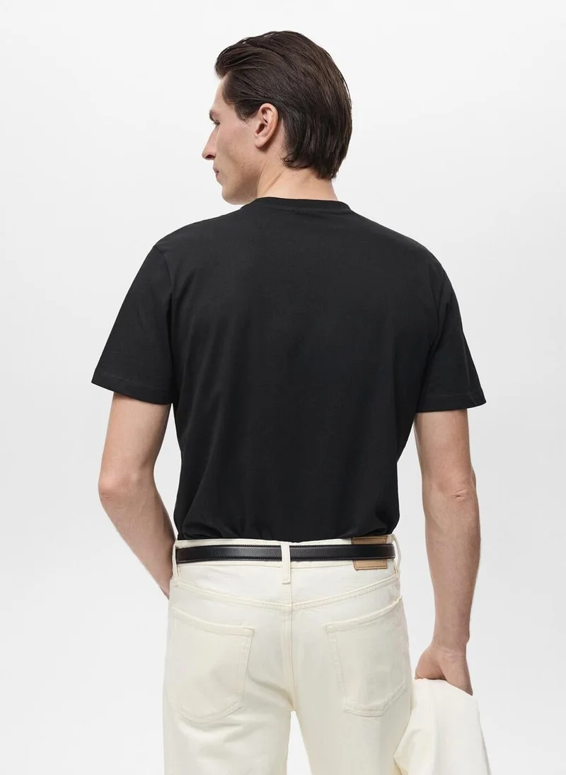 Mango Man 100% Cotton Slim-Fit T-Shirt